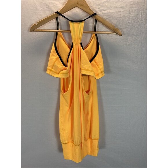 LULULEMON size 10 No Limits Tank Neon Yellow 2-in-1 Built in Bra NWOT safety - Picture 4 of 11